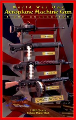 Williams Bros Scale WWI Aeroplane Machine Gun, 4 Gun Collection kit, 1/6 Scale, 1 Each